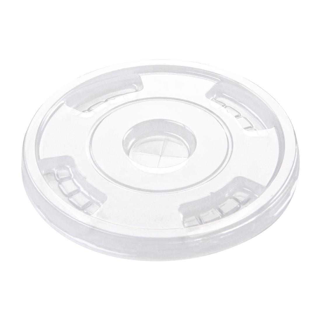 Fiesta Compostable FA346 Fiesta Compostable PLA Flat Lid for 12/16/20oz Cup (Pack 1000) - HospoStore