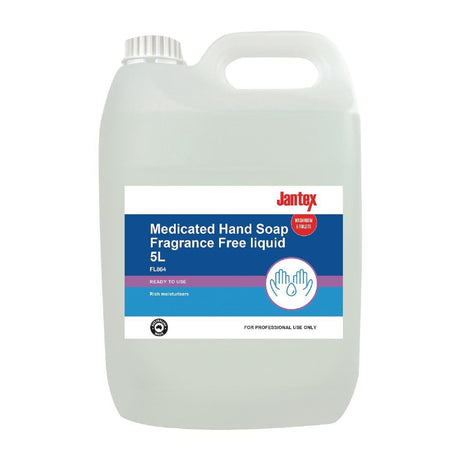 FL864 PR BUSTER - Jantex Medicated Hand Soap Fragrance Free Liquid - 5Ltr - HospoStore