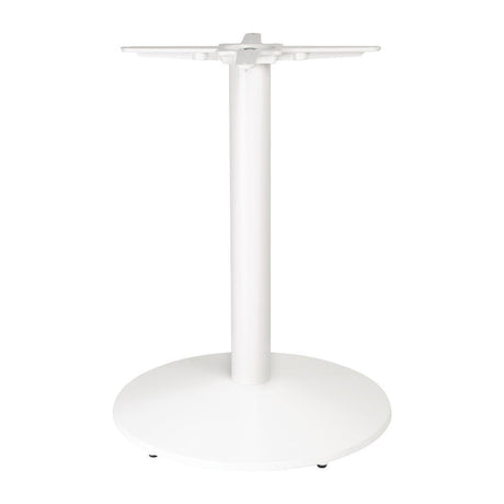 Bolero FT029 Bolero Outdoor/Indoor Cast Iron Round Table Base - White - HospoStore