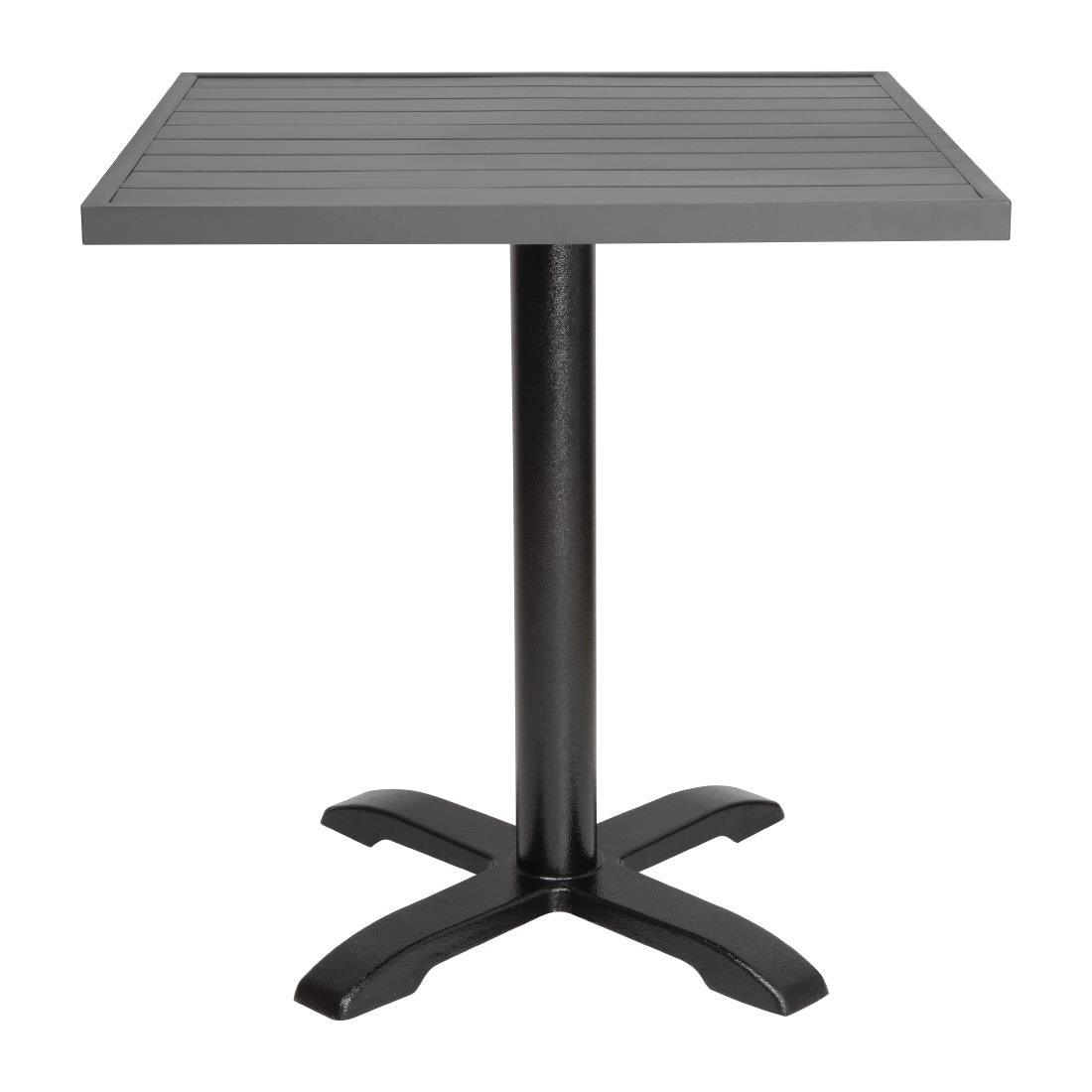 Bolero FW597 Bolero Dark Grey Aluminium Table Top Square - 700mm - HospoStore