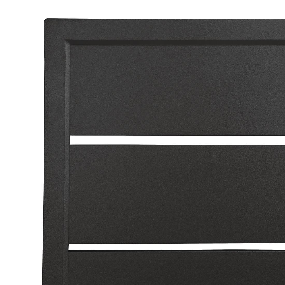 Bolero FW599 Bolero Black Aluminium Table Top Square - 700mm - HospoStore