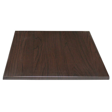 Bolero Square Table Top Dark Brown 600mm - HospoStore