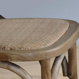 Bolero GG656 Bolero Wooden Dining Chair with Metal Cross Backrest (Box 2) Natural Finish - HospoStore
