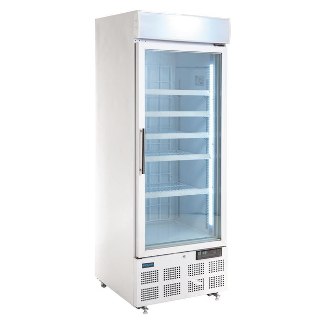Polar G-Series Upright Display Freezer White 412Ltr - HospoStore