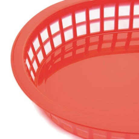 Olympia GH967 Olympia Oval Food Basket (Red) (Pack 6) - HospoStore