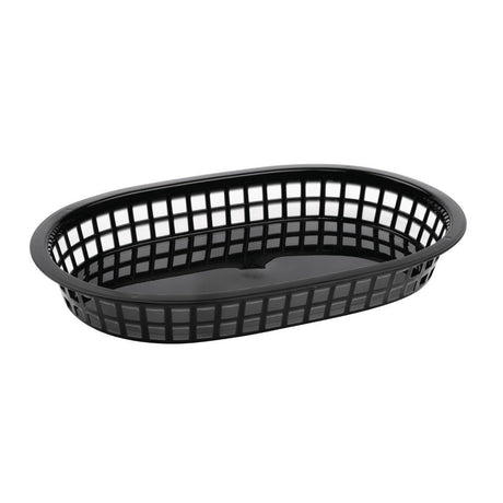 Olympia GH969 PP Food Basket Black - 275x175mm 10.5x7" (Pack 6) - HospoStore