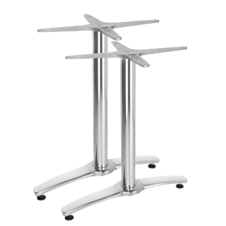 Bolero Aluminium Twin Leg Table Base (Pack of 2) - HospoStore