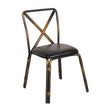Bolero GM648 Bolero Steel Chair (Antique Copper) with Black PU Seat (Pack 4) - HospoStore
