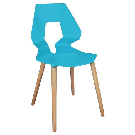 Bolero GM658 Bolero Ocean Blue Polypropylene Angel Chair (Pack 4) - HospoStore