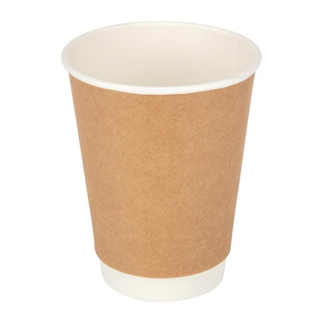 Fiesta Takeaway Coffee Cups Double Wall Kraft 340ml (Pack of 25) - HospoStore