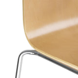 Bolero GR342 Bolero Square Back Side Chair Natural Finish (Pack 4) - HospoStore