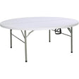 Bolero Round Centre Folding Table 6ft White - HospoStore