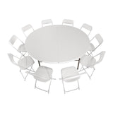 Bolero HC270 EDLP - Bolero Centre Folding Table Round White Top - 180cm - HospoStore