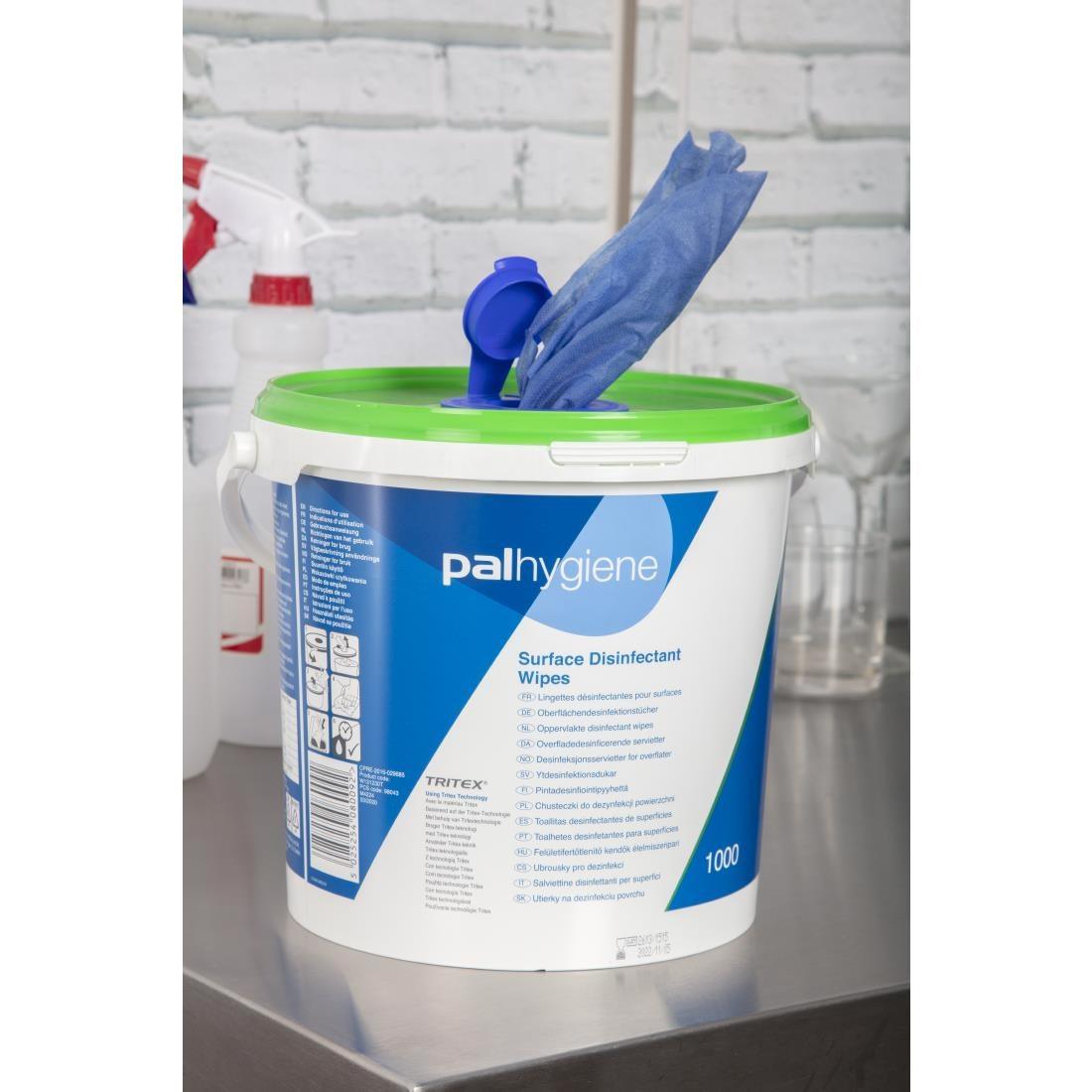 Pal J860 Hygiplas Disinfectant Surface Wipes (Bucket 1000) - HospoStore