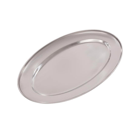 Olympia Stainless Steel Oval Service Tray 350mm - HospoStore