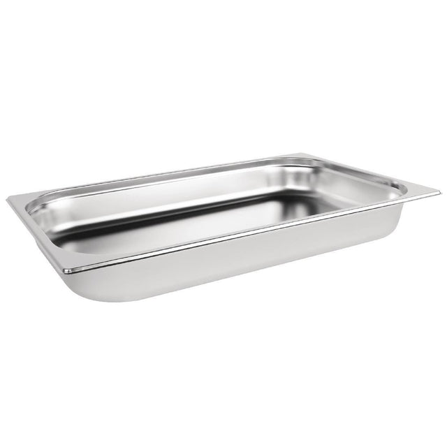 Vogue Stainless Steel 1/1 Gastronorm Tray 65mm - HospoStore