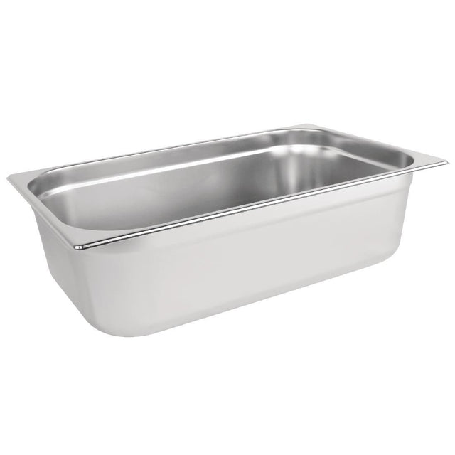 Vogue Stainless Steel 1/1 Gastronorm Tray 150mm - HospoStore