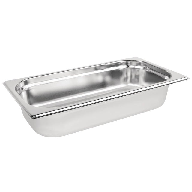Vogue Stainless Steel 1/3 Gastronorm Tray 65mm - HospoStore