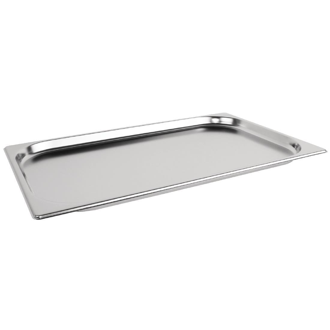 Vogue Heavy Duty Stainless Steel 1/1 Gastronorm Tray 20mm - HospoStore