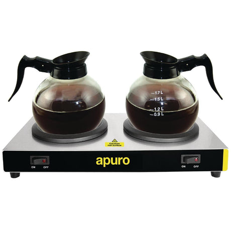 Apuro L413-A Apuro Twin Coffee Jug Hotplate - HospoStore