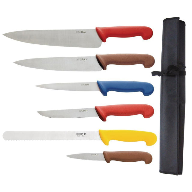 Hygiplas Colour Coded Chefs Knife Set - HospoStore