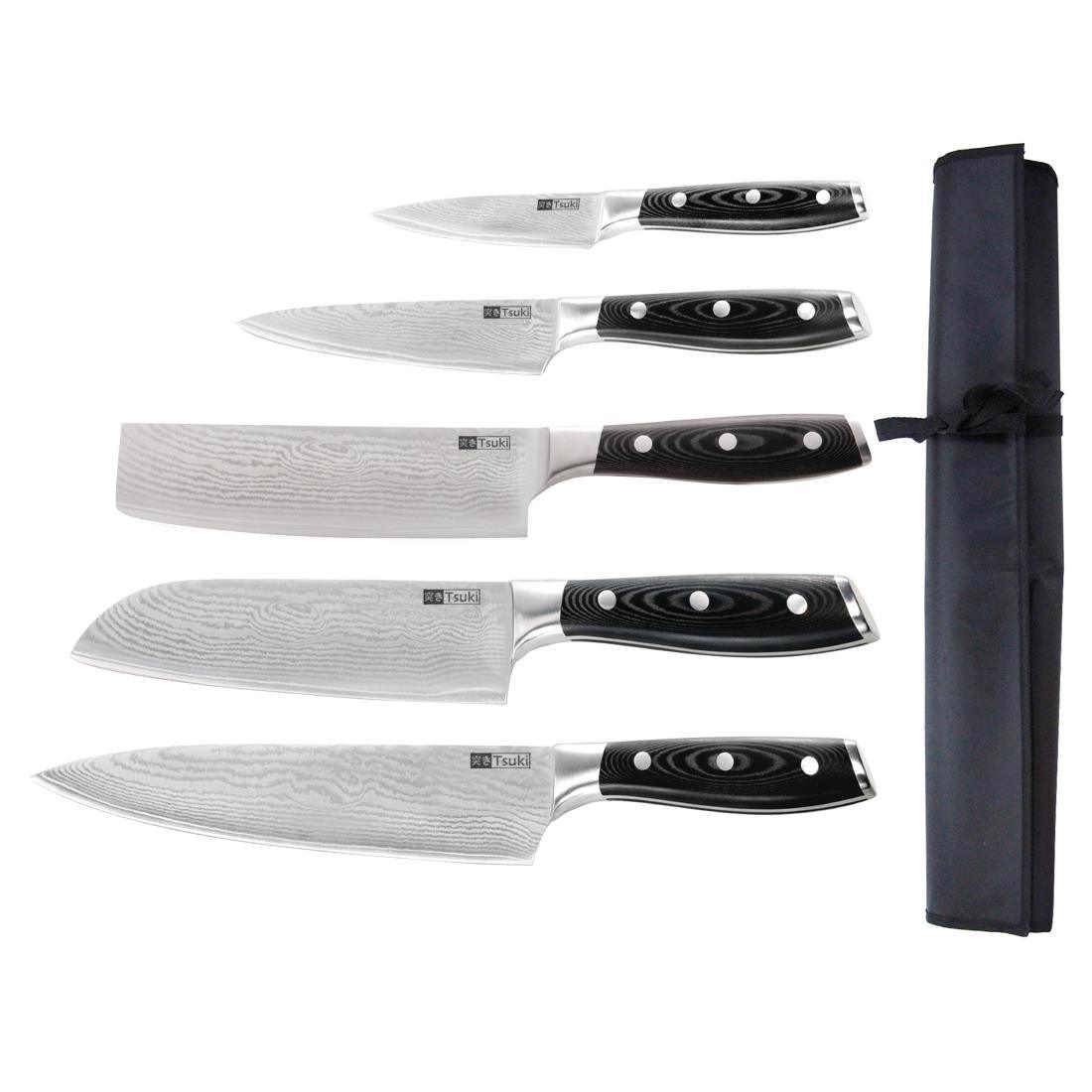 Tsuki 5 Piece Knife Set & Wallet - HospoStore