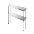 Simply Stainless SS13.1200 Double Bench Over Shelf 1200mm wide - HospoStore
