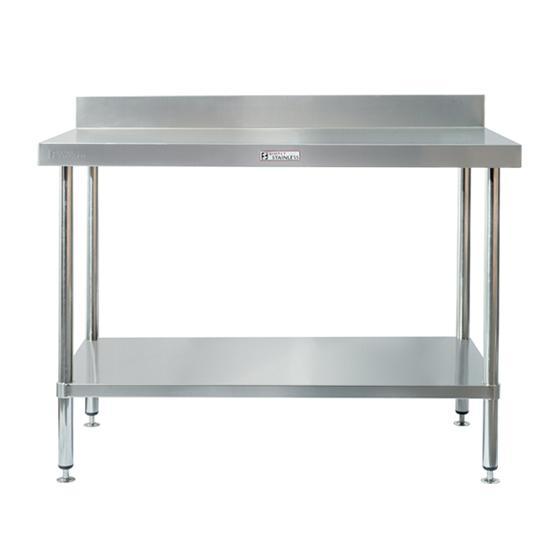 Simply Stainless SS02.7.1500 Work Bench with Splashback 700mm deep 1500mm wide - HospoStore