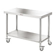Simply Stainless SS03.1200 Mobile Work Bench 1200mm wide - HospoStore