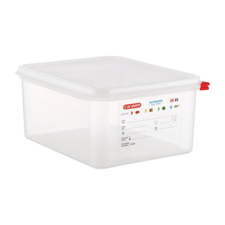 Araven T988 Araven Food Containers - GN 1/2 10Ltr with Lids (Pack 4) - HospoStore