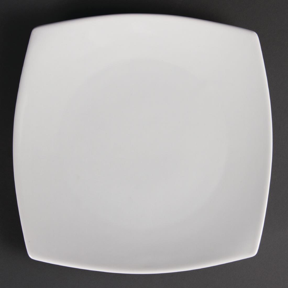 Olympia Whiteware Rounded Square Plates 240mm - HospoStore