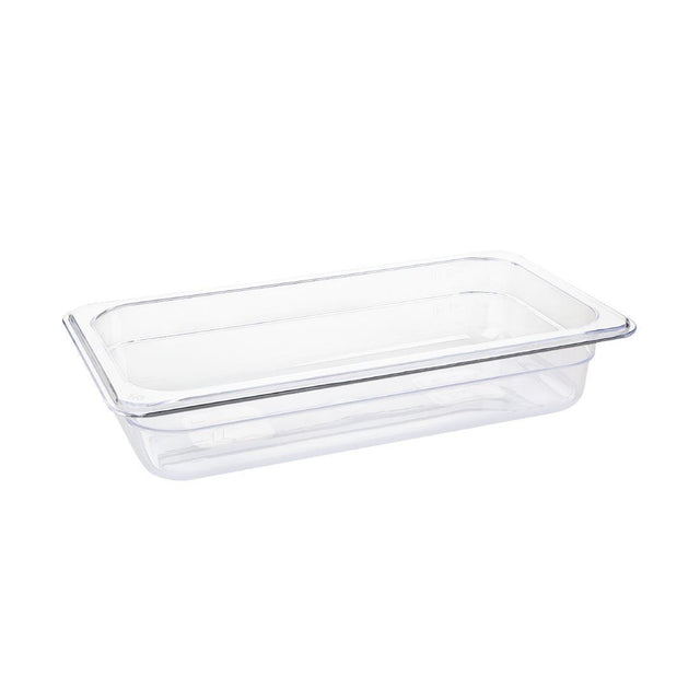 Vogue Clear Polycarbonate 1/3 Gastronorm Tray 65mm - HospoStore