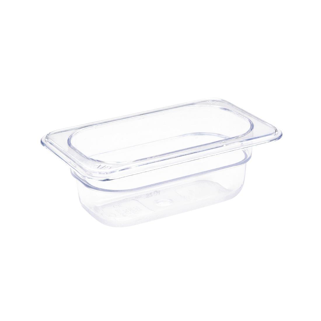 Vogue Clear Polycarbonate 1/9 Gastronorm Tray 65mm - HospoStore