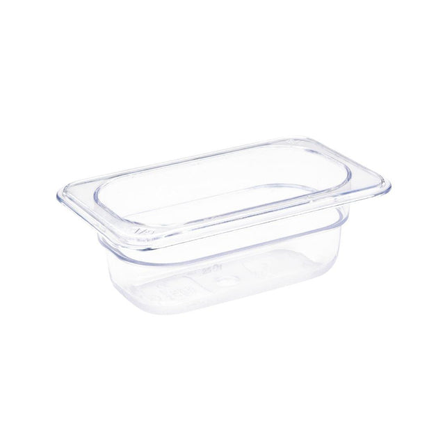 Vogue Clear Polycarbonate 1/9 Gastronorm Tray 65mm - HospoStore