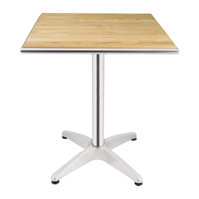 Bolero U430 Bolero 60cm Square Ash Table with Aluminium Rim & Pre-treated top 3kg base - HospoStore