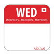 Vogue Dissolvable Food Rotation Label Wednesday - (Roll 1000) - HospoStore